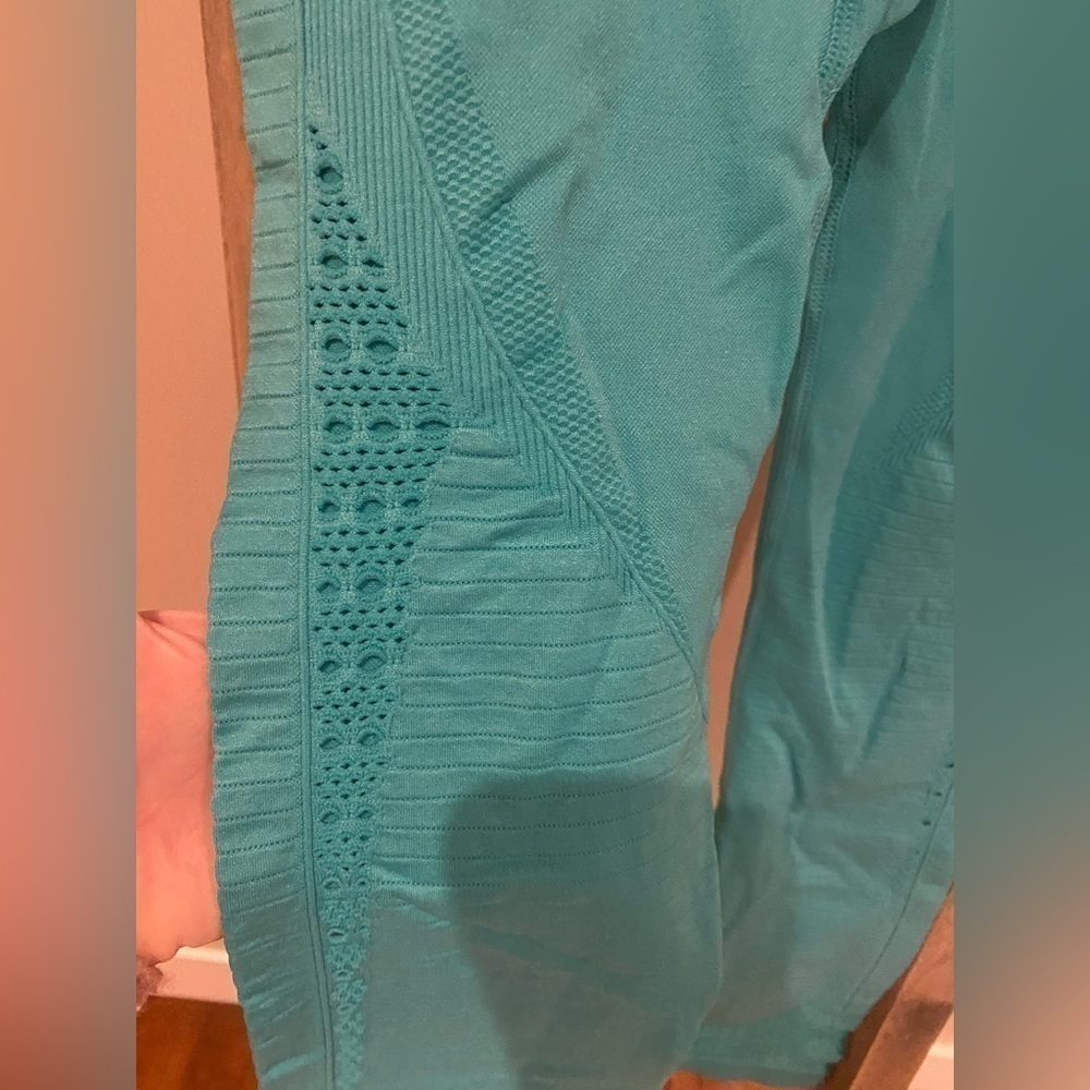 GYMSHARK seamless teal cutout leggings - Picture 3 of 7